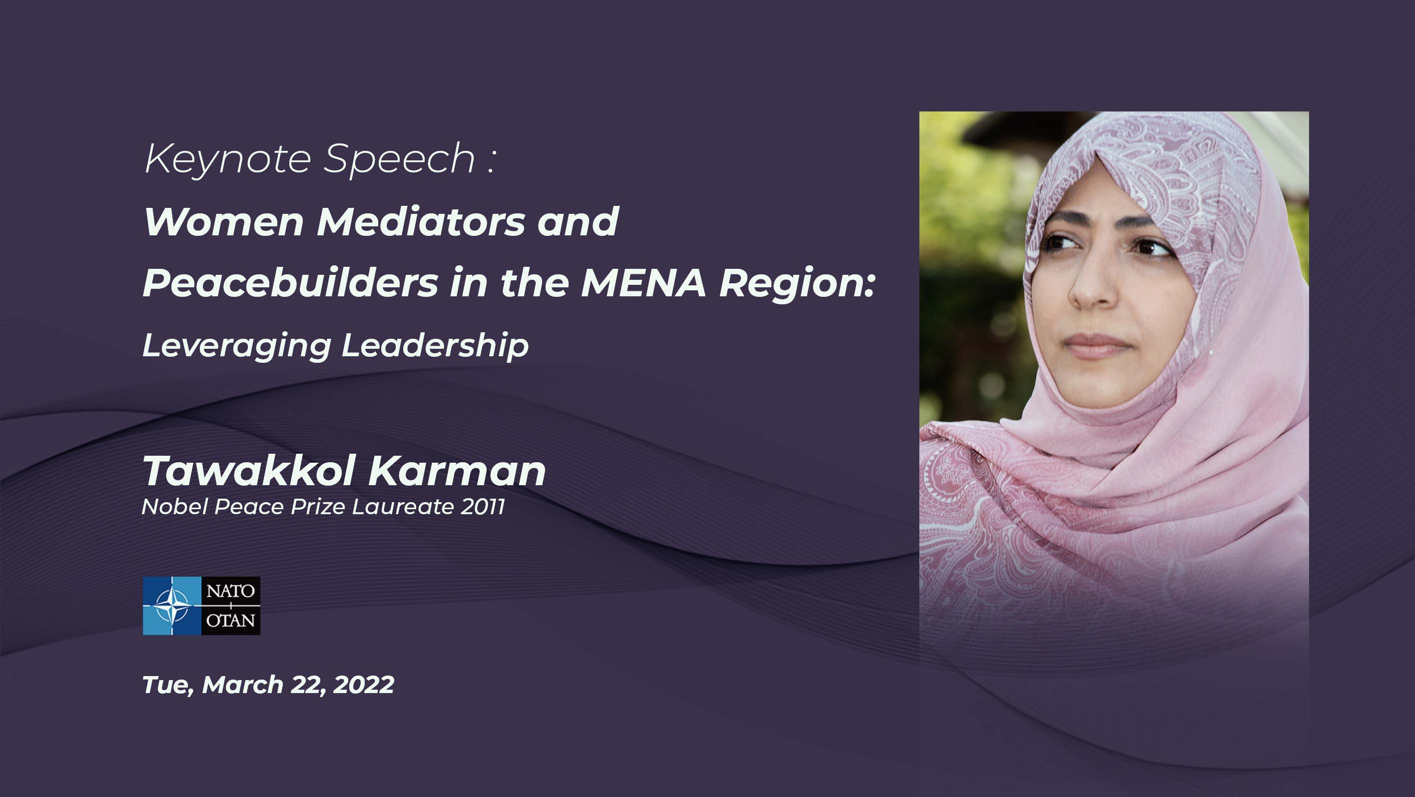 Tawakkol Karman to deliver keynote speech at global conference at invitation of NATO